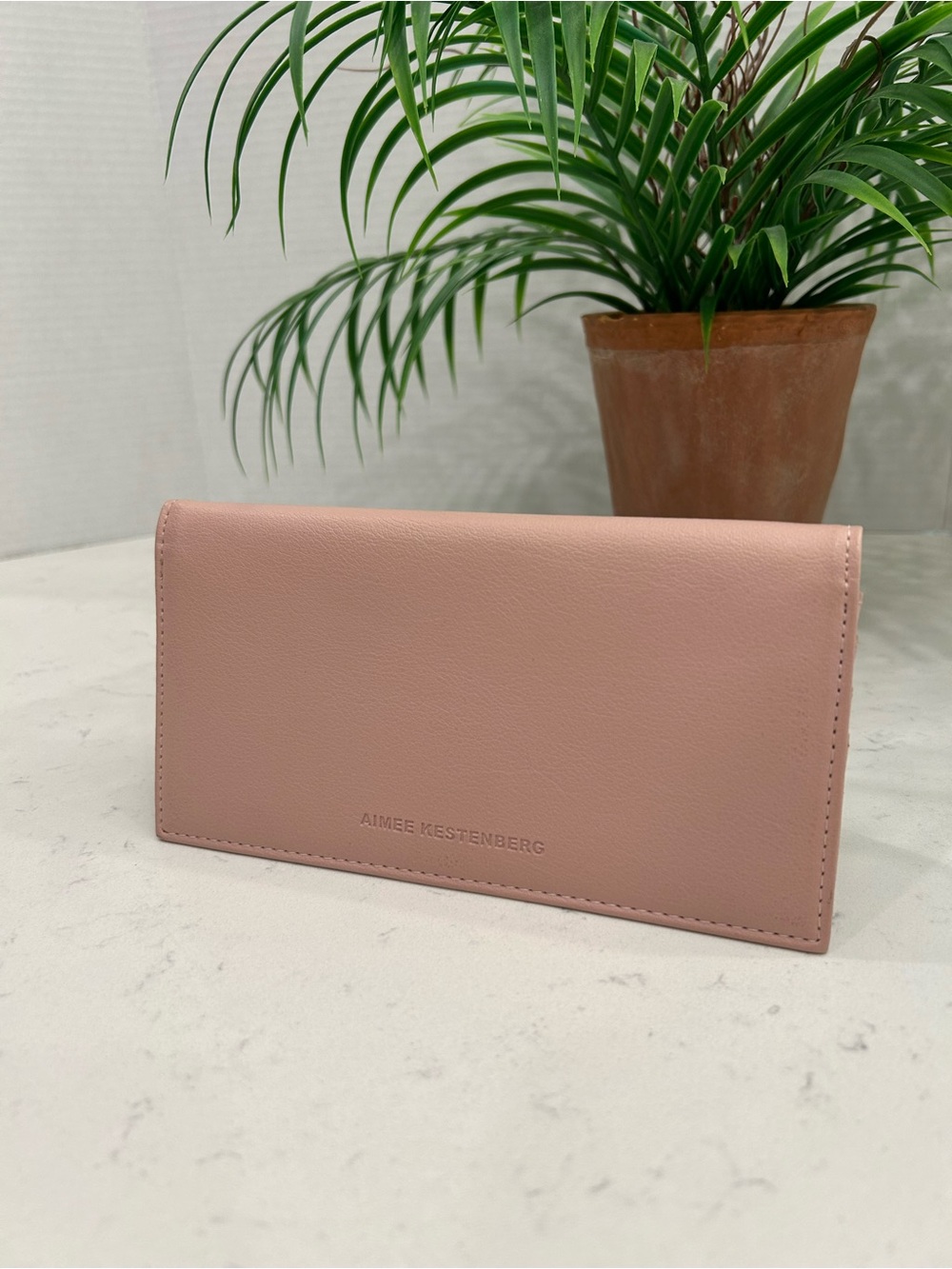 Aimee Kestenberg Pink Leather Long Continental Wallet